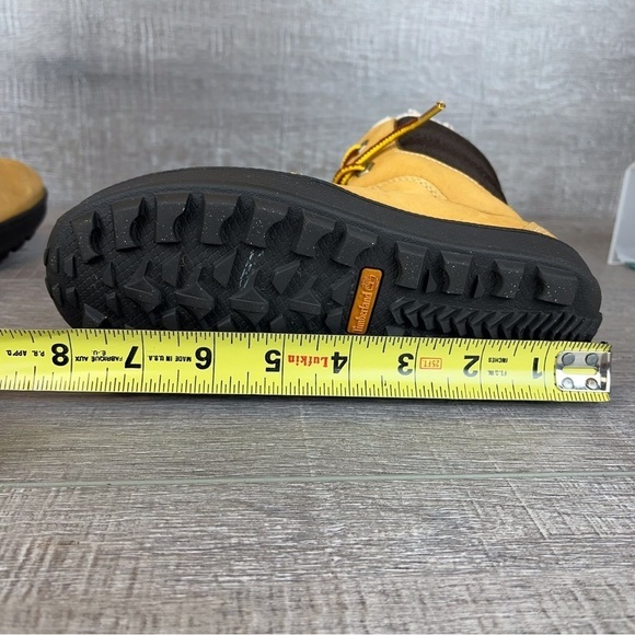 Timberland Y13.5 wheat leather fleece lined boots - Picture 13 of 16